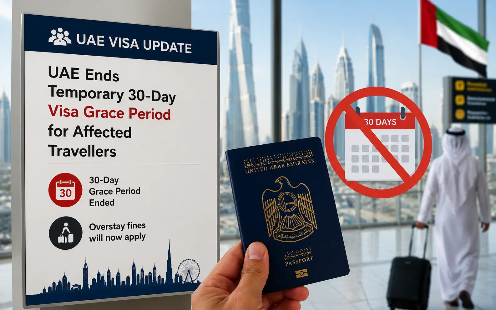 UAE Ends Temporary 30-Day Visa Grace Period for Affected Travellers