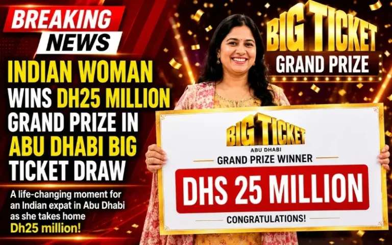 Indian Woman Wins Dh25 Million Grand Prize in Abu Dhabi Big Ticket Draw